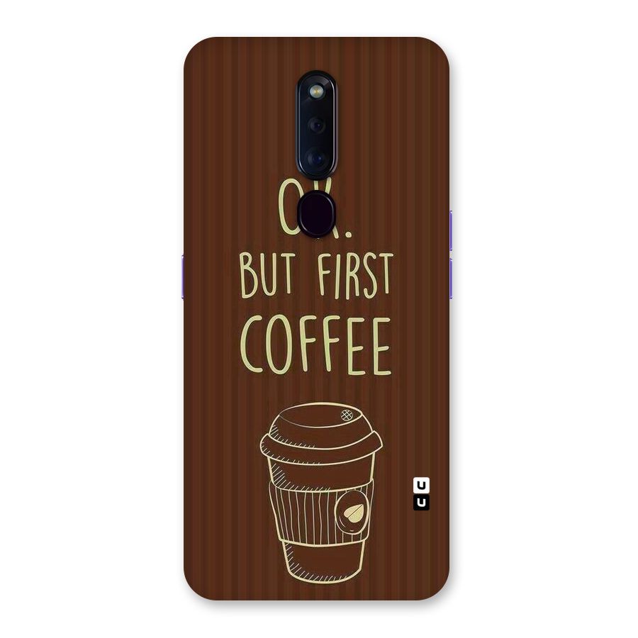 Coffee Stripes Back Case for Oppo F11 Pro