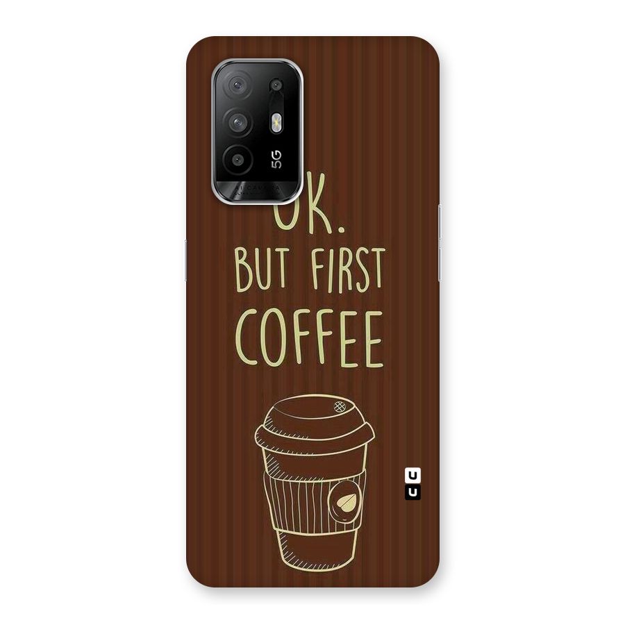 Coffee Stripes Back Case for Oppo F19 Pro Plus 5G