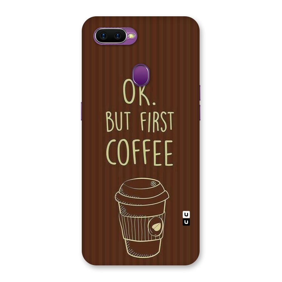 Coffee Stripes Back Case for Oppo F9