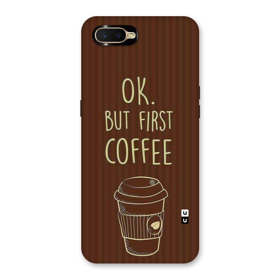 Coffee Stripes Back Case for Oppo K1