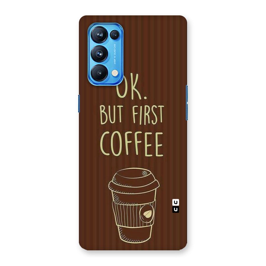 Coffee Stripes Back Case for Oppo Reno5 Pro 5G