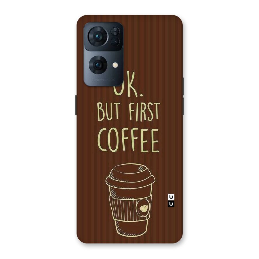 Coffee Stripes Back Case for Oppo Reno7 Pro 5G