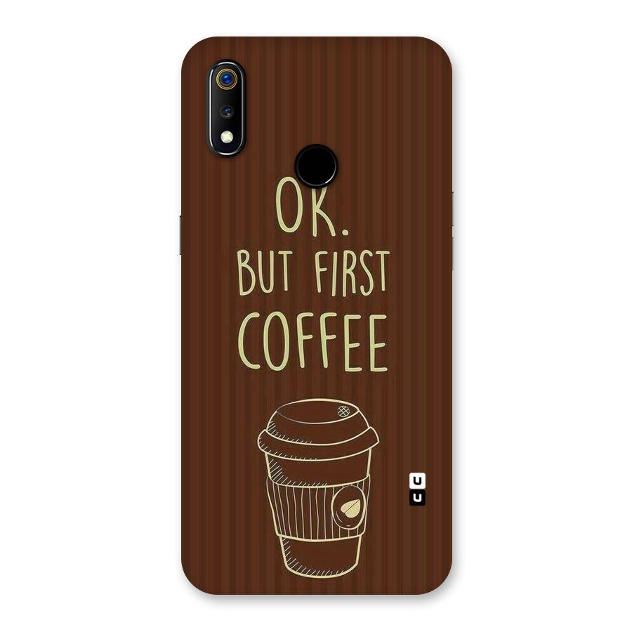 Coffee Stripes Back Case for Realme 3