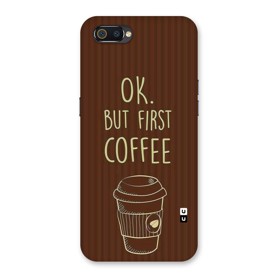 Coffee Stripes Back Case for Realme C2