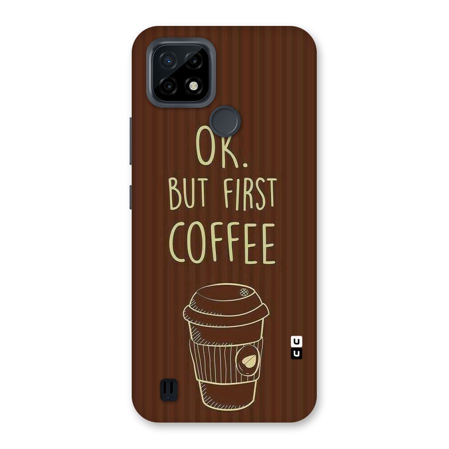 Coffee Stripes Back Case for Realme C21