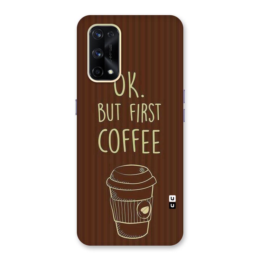 Coffee Stripes Glass Back Case for Realme X7 Pro