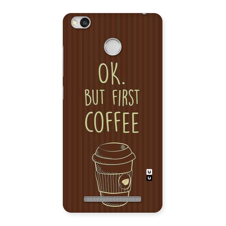 Coffee Stripes Back Case for Redmi 3S Prime
