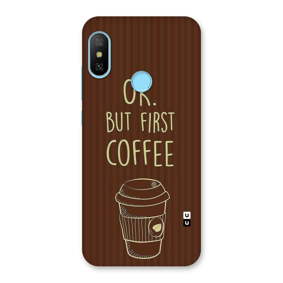 Coffee Stripes Back Case for Redmi 6 Pro