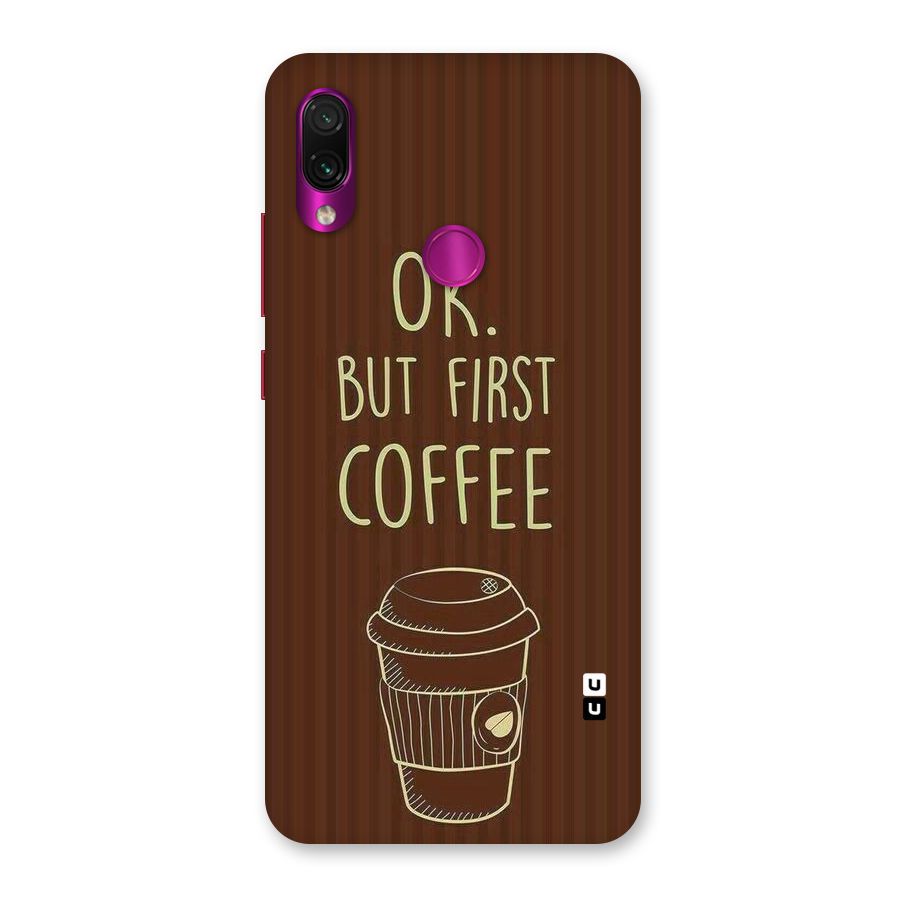 Coffee Stripes Back Case for Redmi Note 7 Pro