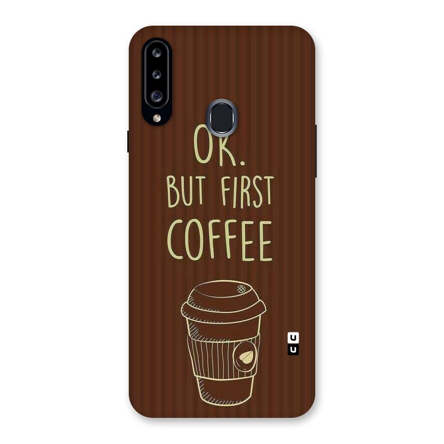 Coffee Stripes Back Case for Samsung Galaxy A20s