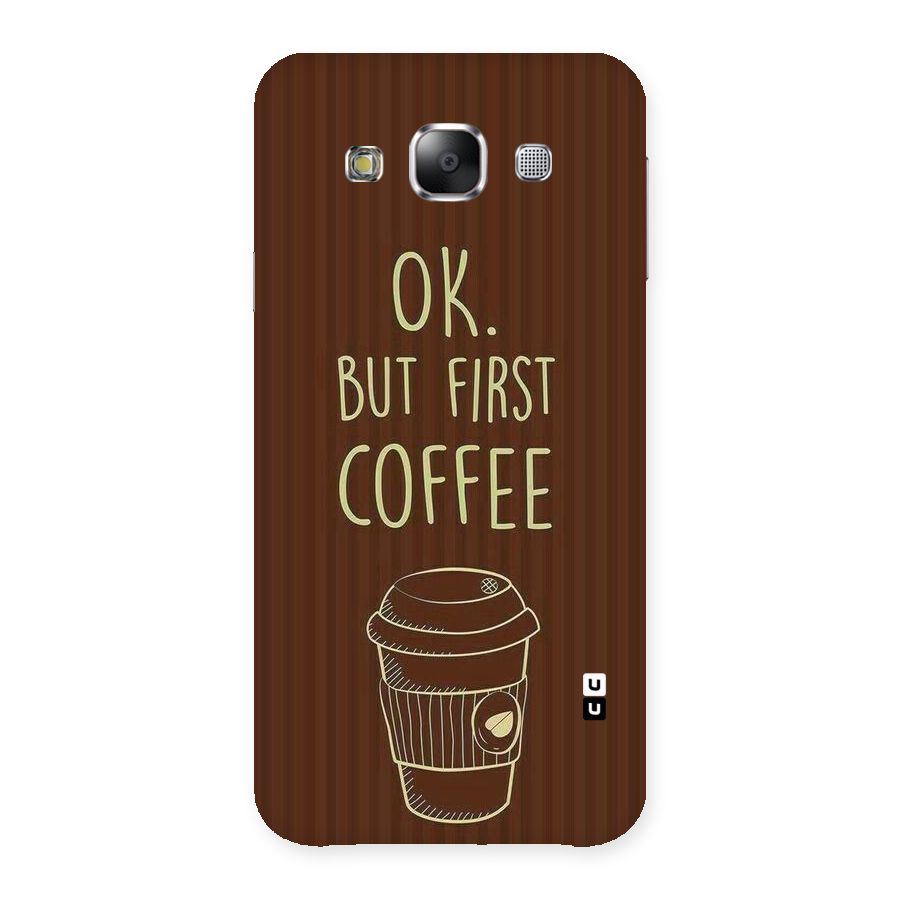 Coffee Stripes Back Case for Samsung Galaxy E5