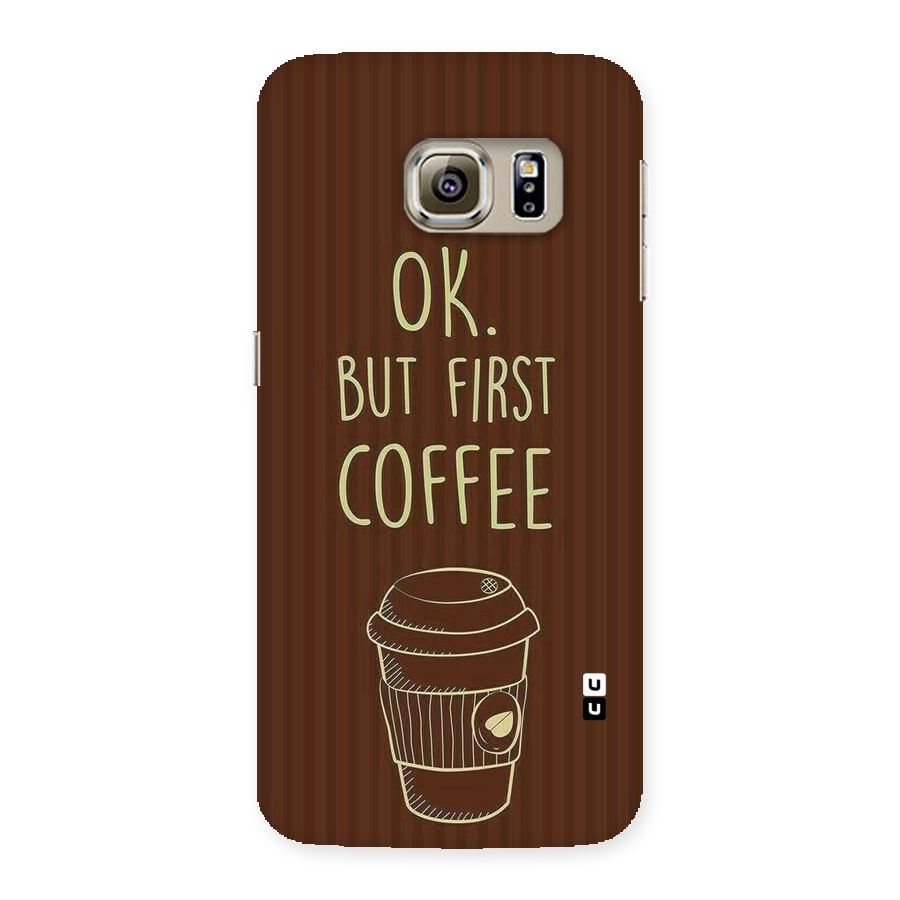 Coffee Stripes Back Case for Samsung Galaxy S6 Edge