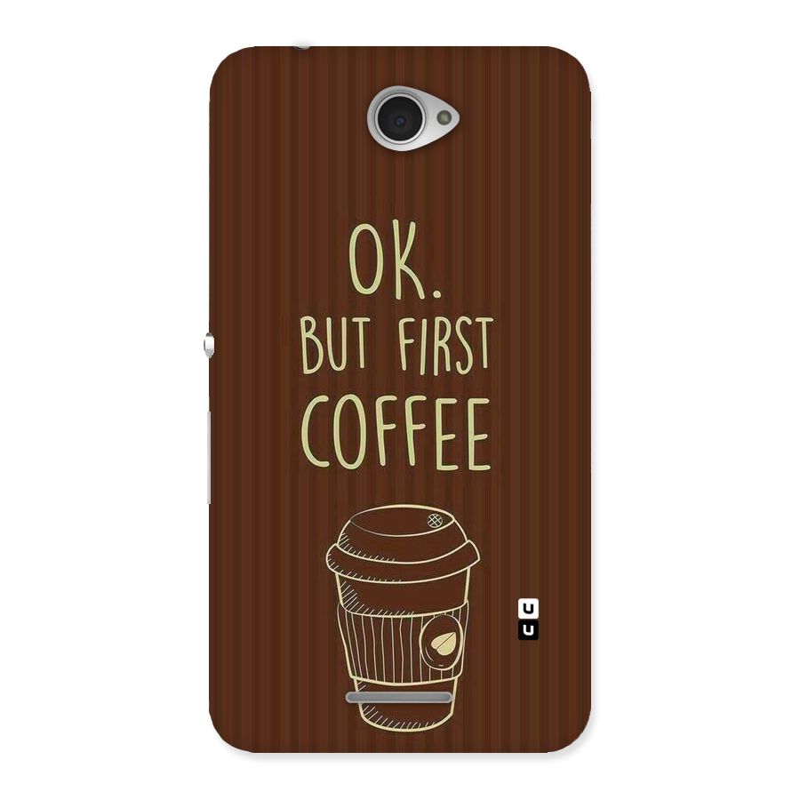 Coffee Stripes Back Case for Sony Xperia E4