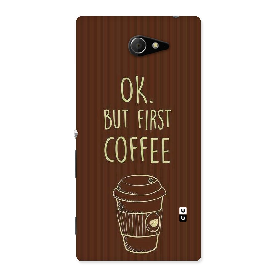 Coffee Stripes Back Case for Sony Xperia M2