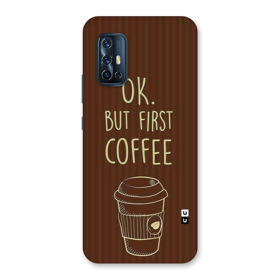 Coffee Stripes Back Case for Vivo V17