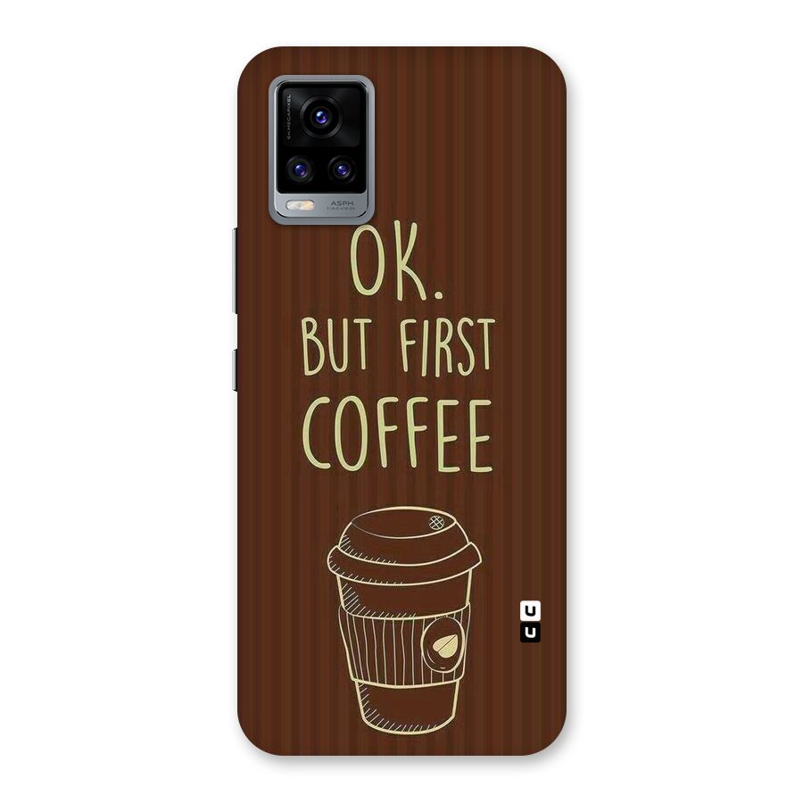 Coffee Stripes Back Case for Vivo V20
