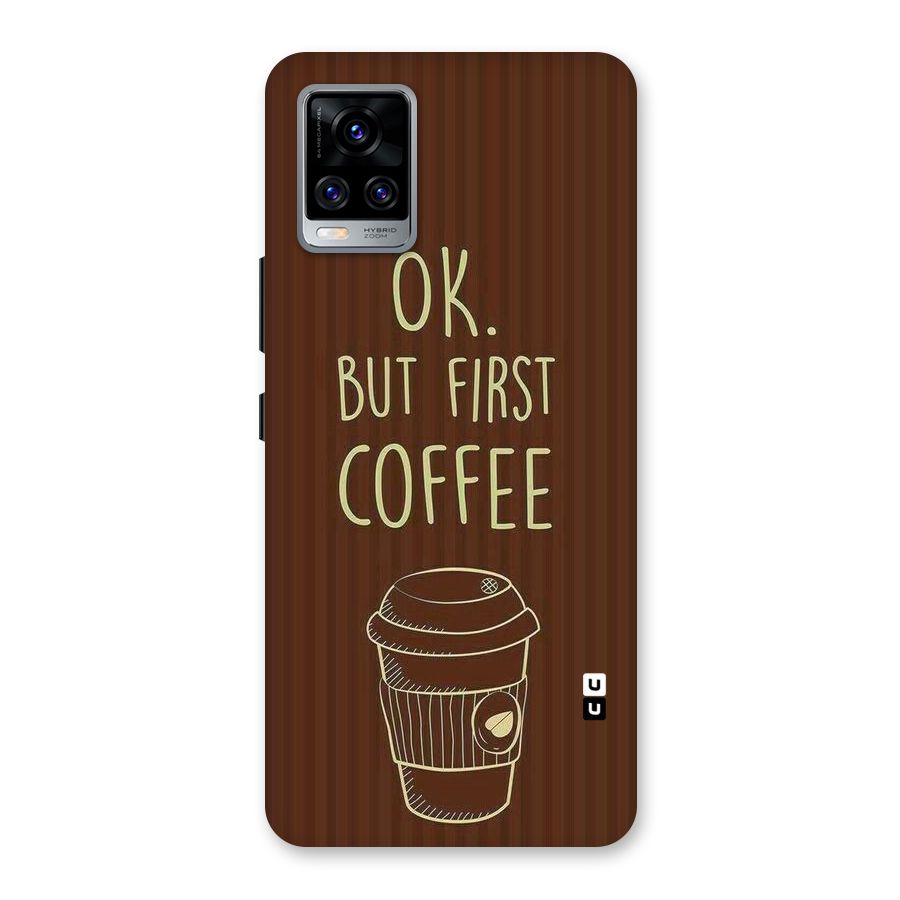 Coffee Stripes Back Case for Vivo V20 Pro