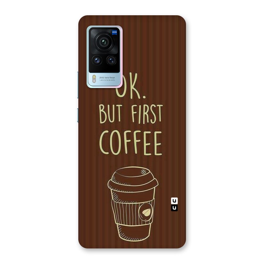 Coffee Stripes Back Case for Vivo X60 Pro