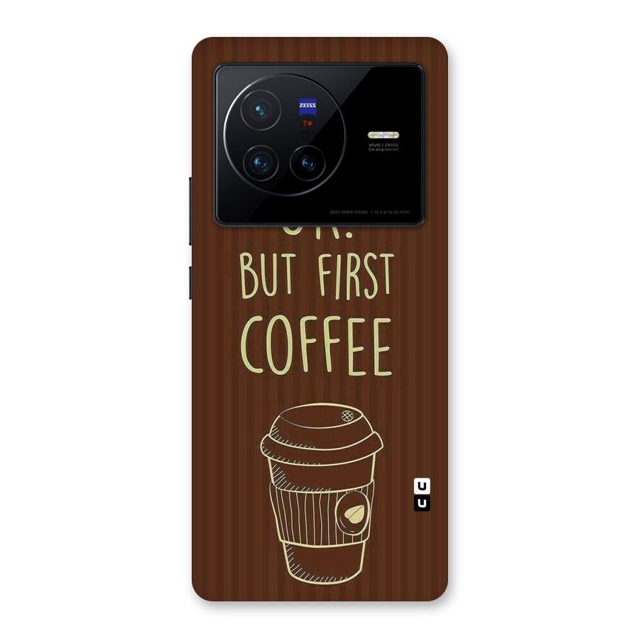 Coffee Stripes Back Case for Vivo X80