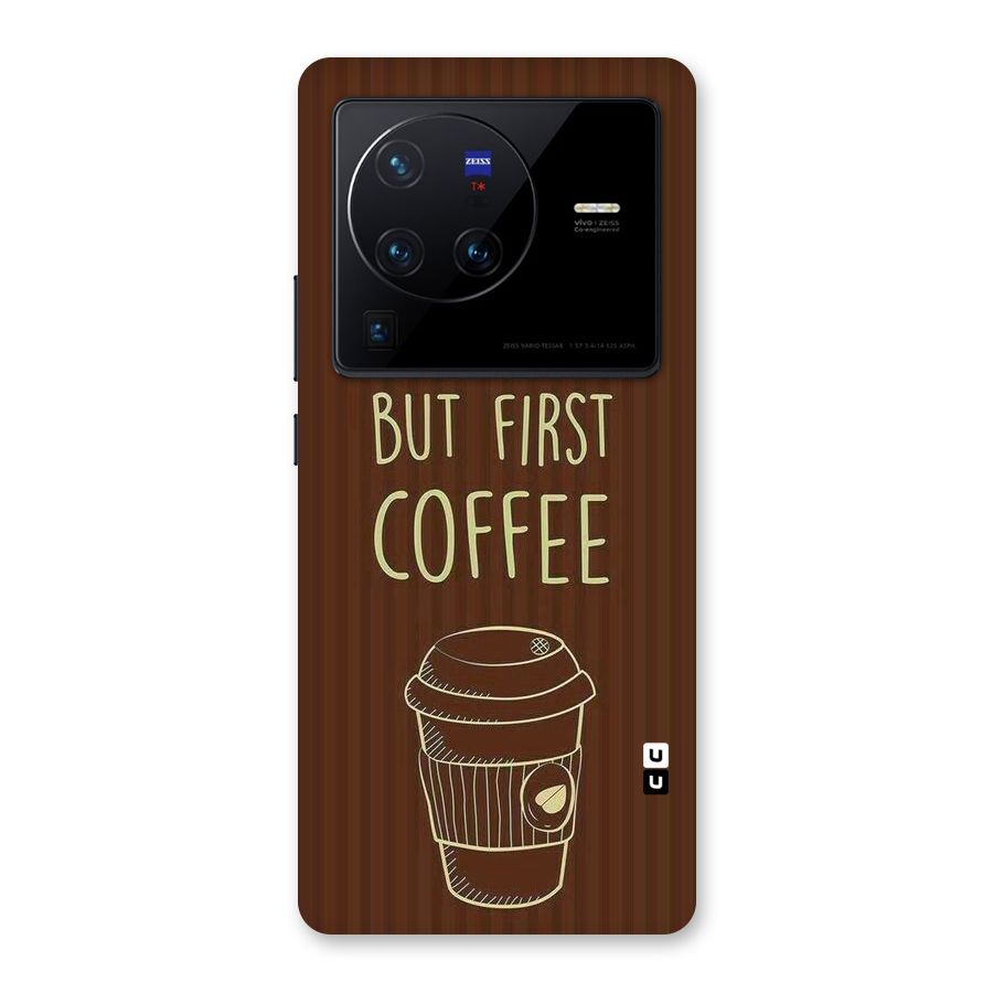 Coffee Stripes Back Case for Vivo X80 Pro
