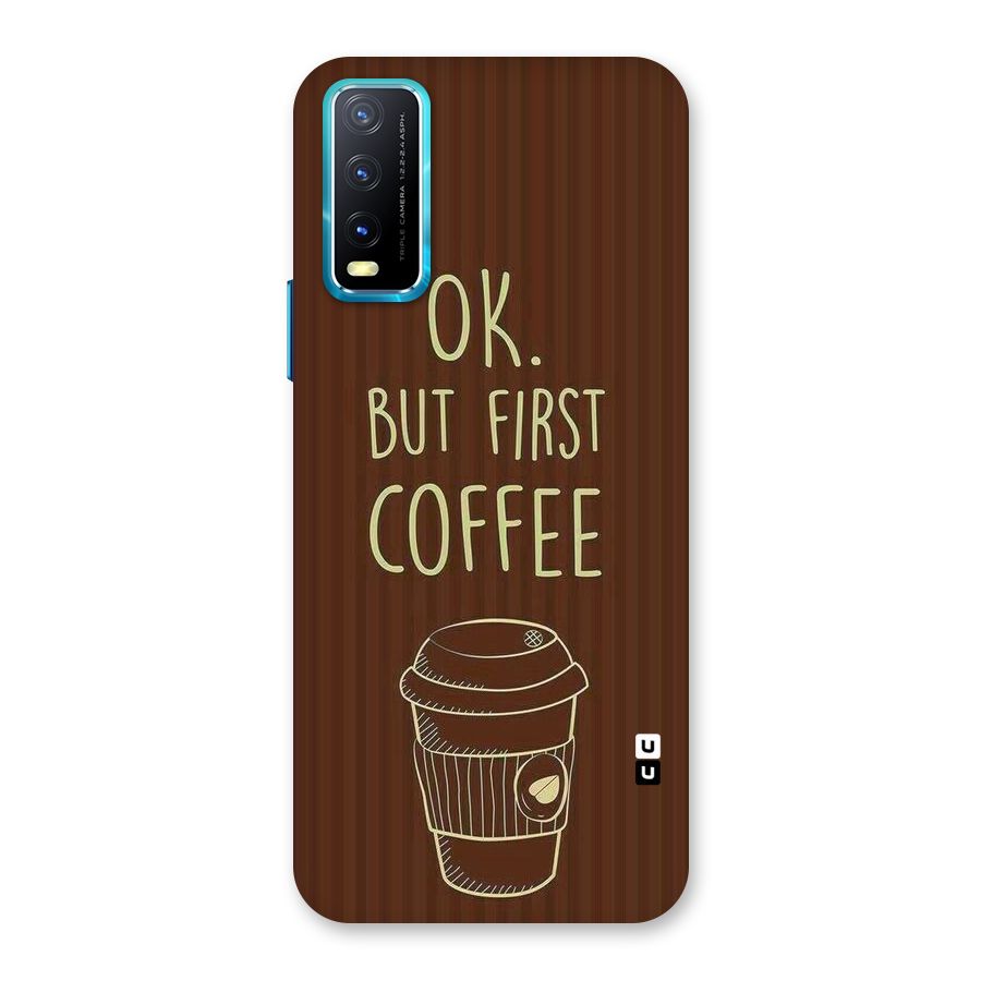 Coffee Stripes Back Case for Vivo Y20