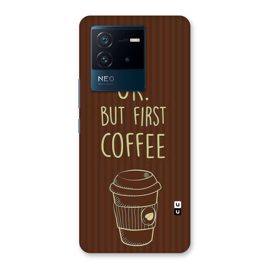 Coffee Stripes Back Case for Vivo iQOO Neo 6 5G