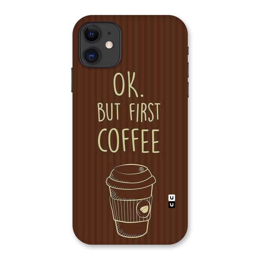Coffee Stripes Back Case for iPhone 11