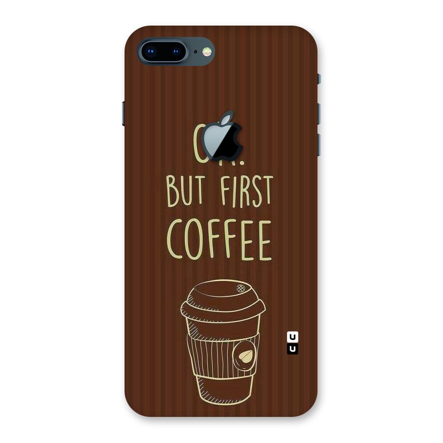 Coffee Stripes Back Case for iPhone 7 Plus Apple Cut