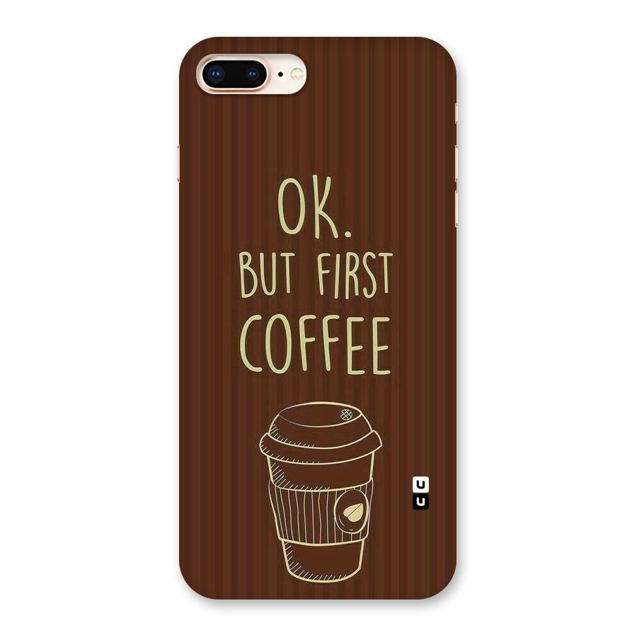 Coffee Stripes Back Case for iPhone 8 Plus