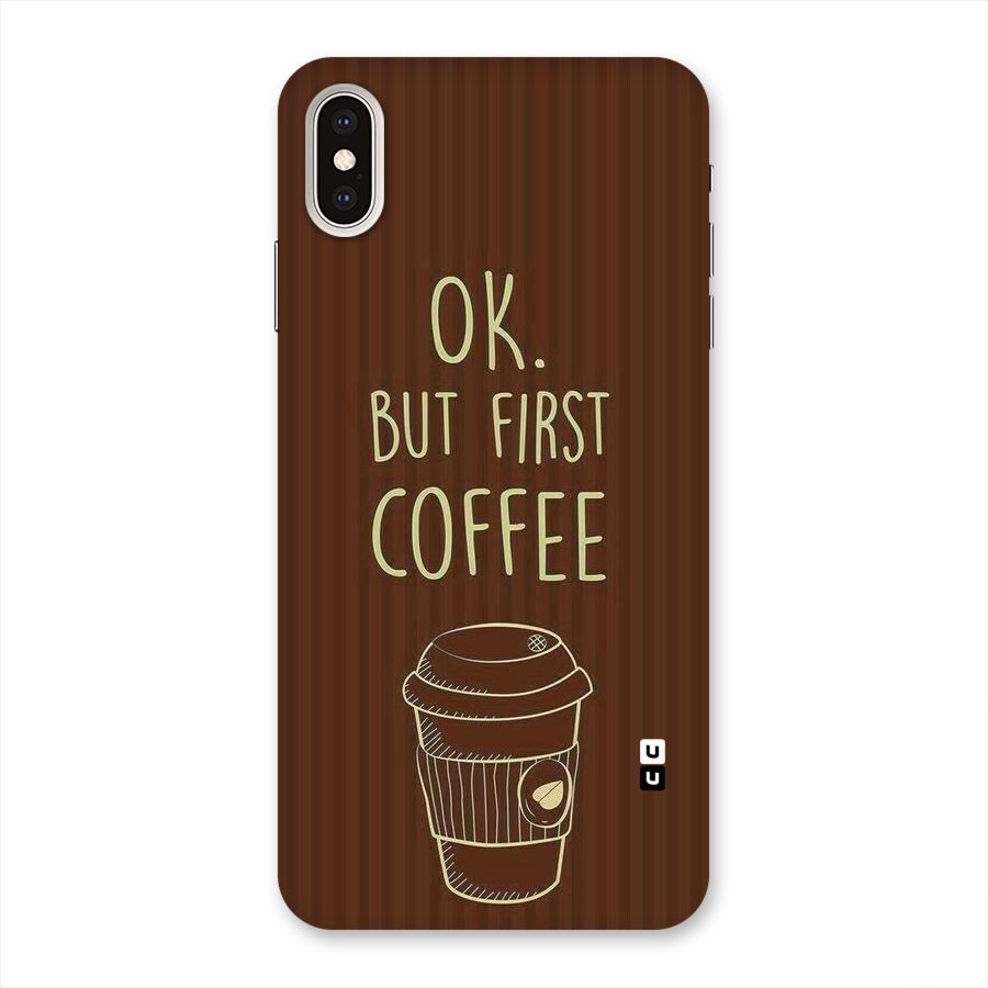 Coffee Stripes Back Case for iPhone XS Max