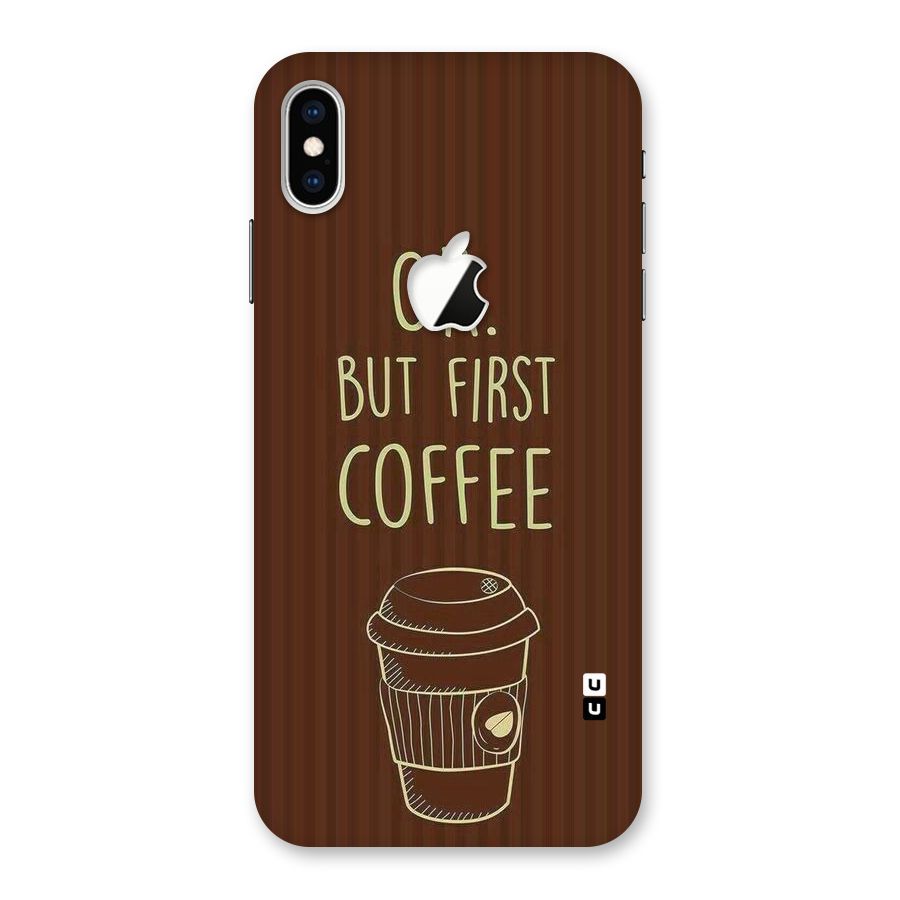 Coffee Stripes Back Case for iPhone XS Max Apple Cut