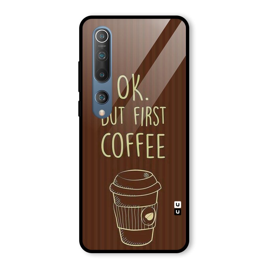 Coffee Stripes Glass Back Case for Mi 10