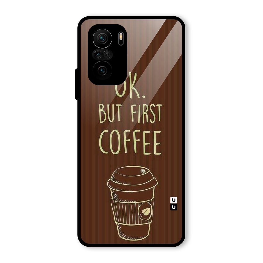 Coffee Stripes Glass Back Case for Mi 11x