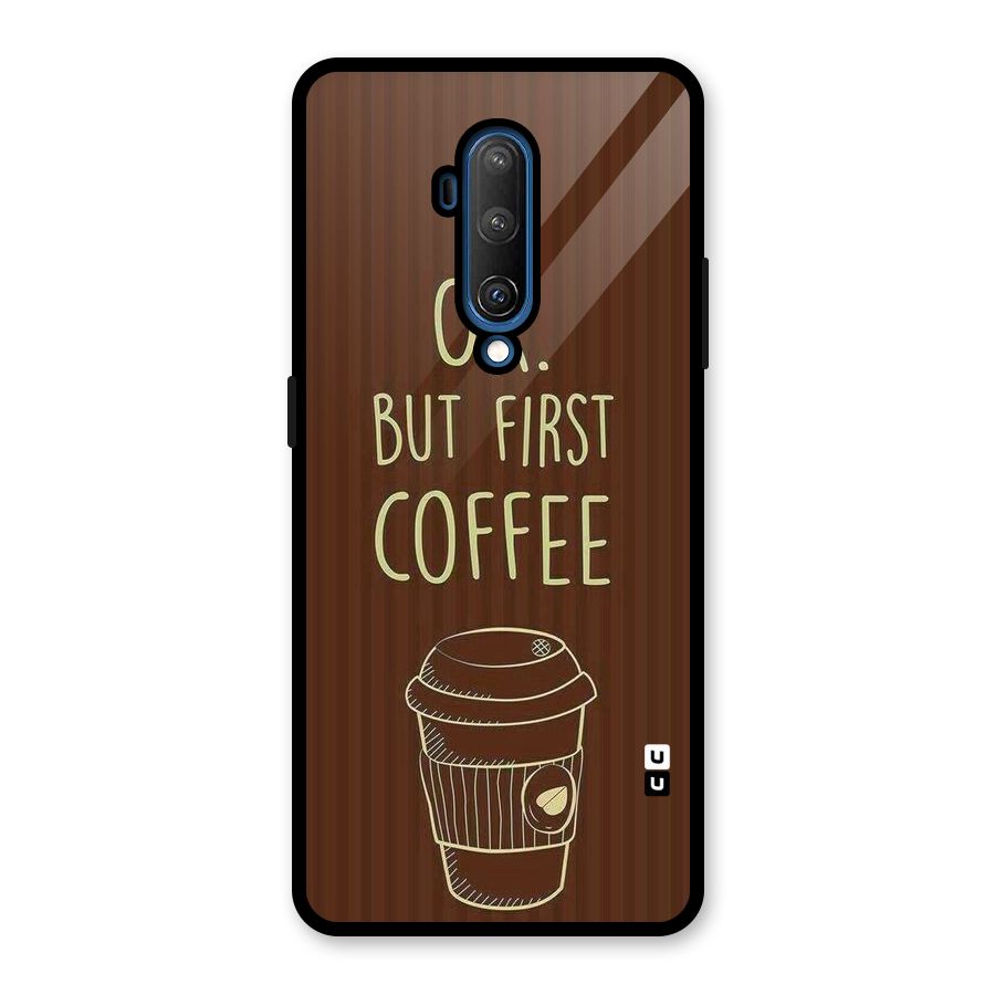 Coffee Stripes Glass Back Case for OnePlus 7T Pro