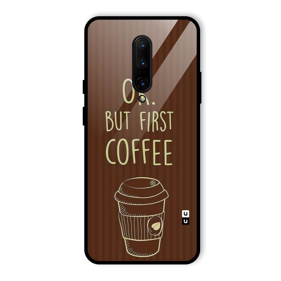 Coffee Stripes Glass Back Case for OnePlus 7 Pro