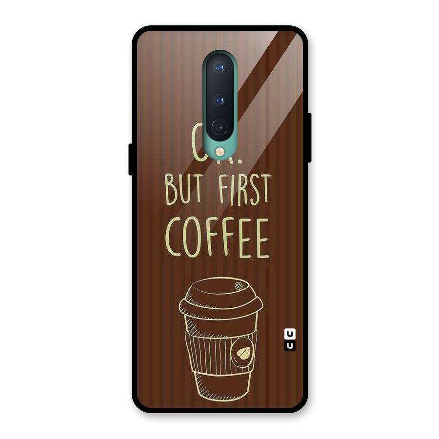 Coffee Stripes Glass Back Case for OnePlus 8