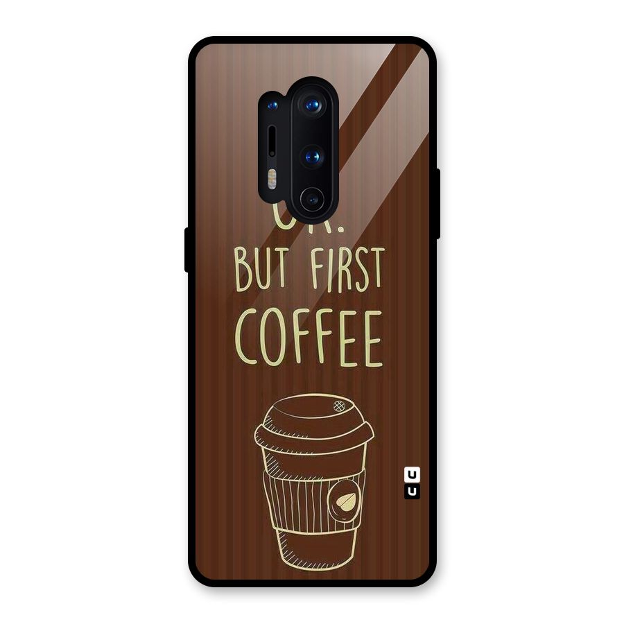 Coffee Stripes Glass Back Case for OnePlus 8 Pro