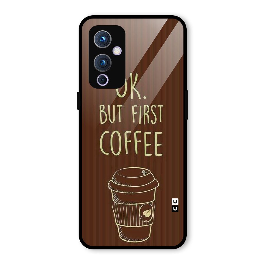 Coffee Stripes Glass Back Case for OnePlus 9