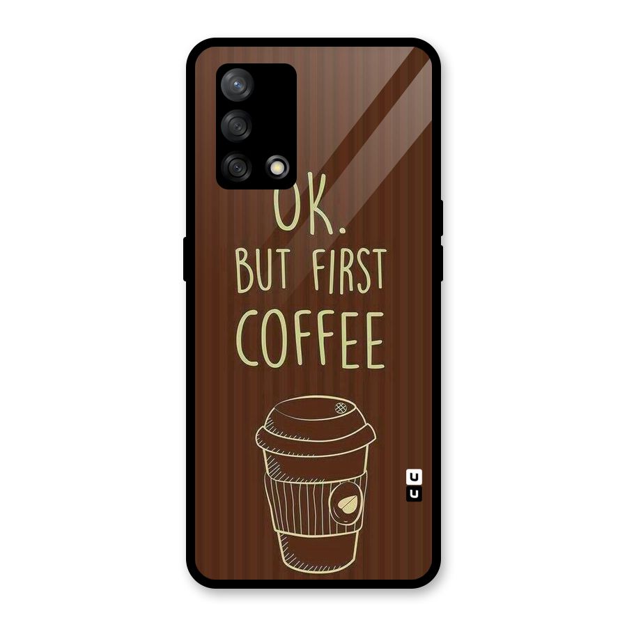 Coffee Stripes Glass Back Case for Oppo F19