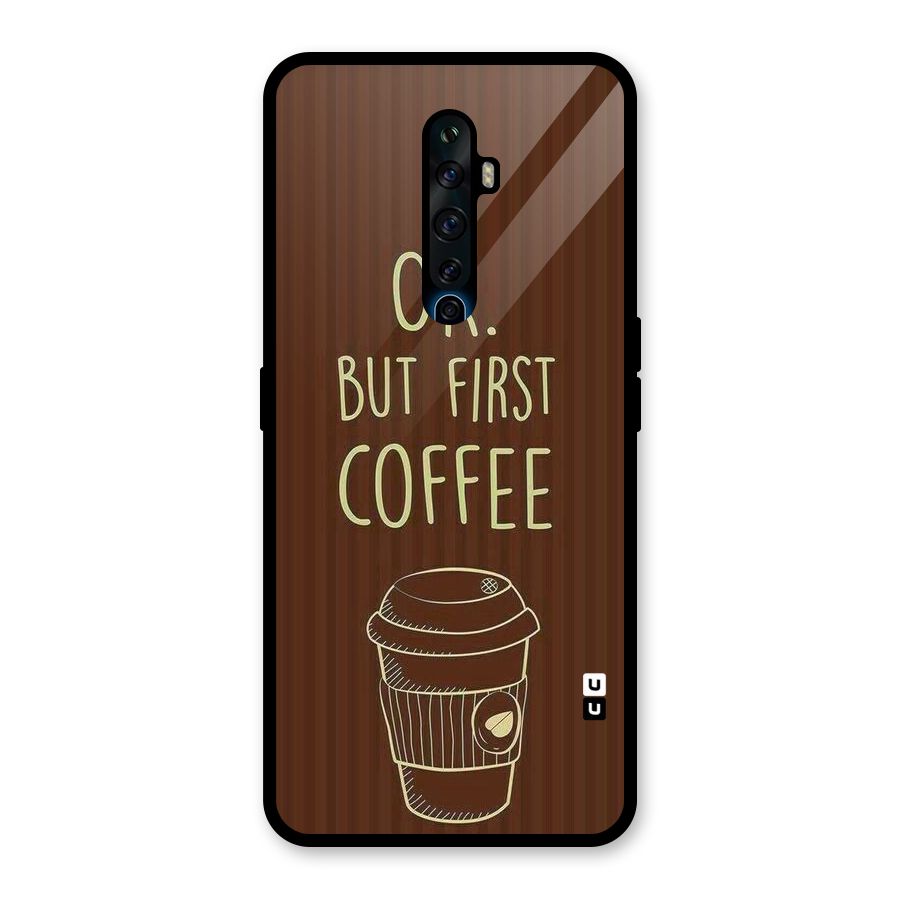 Coffee Stripes Glass Back Case for Oppo Reno2 Z