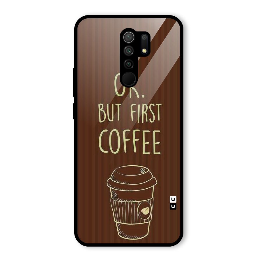 Coffee Stripes Glass Back Case for Poco M2