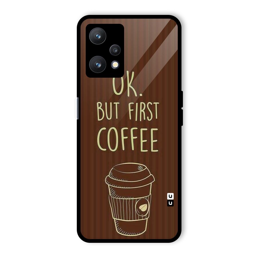 Coffee Stripes Glass Back Case for Realme 9 Pro 5G