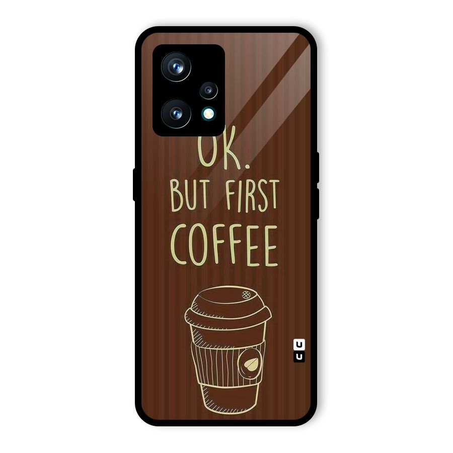 Coffee Stripes Glass Back Case for Realme 9 Pro Plus 5G