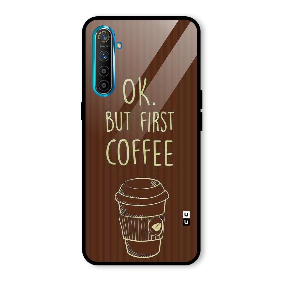 Coffee Stripes Glass Back Case for Realme X2