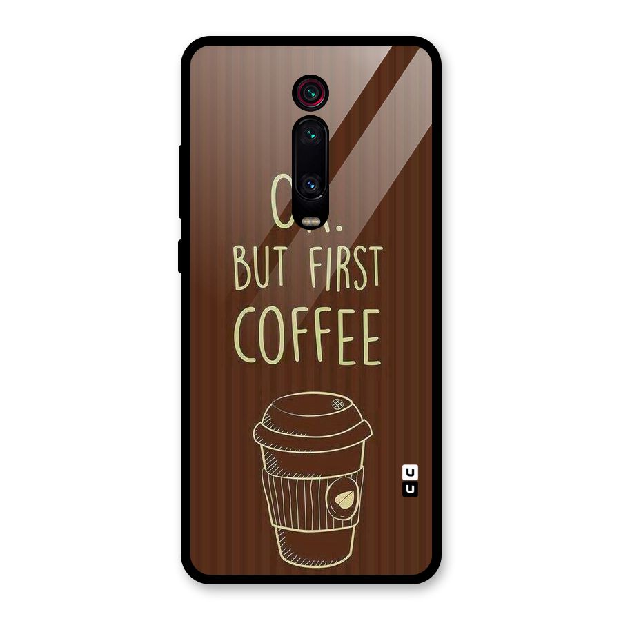 Coffee Stripes Glass Back Case for Redmi K20 Pro