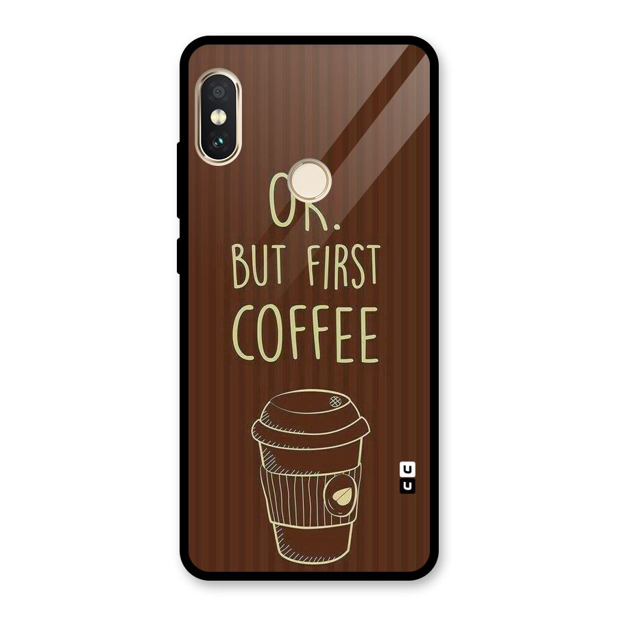 Coffee Stripes Glass Back Case for Redmi Note 5 Pro