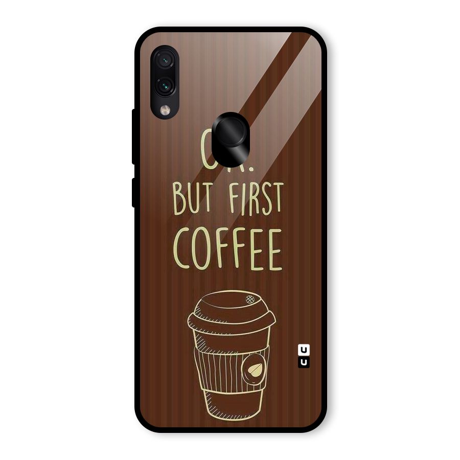 Coffee Stripes Glass Back Case for Redmi Note 7 Pro