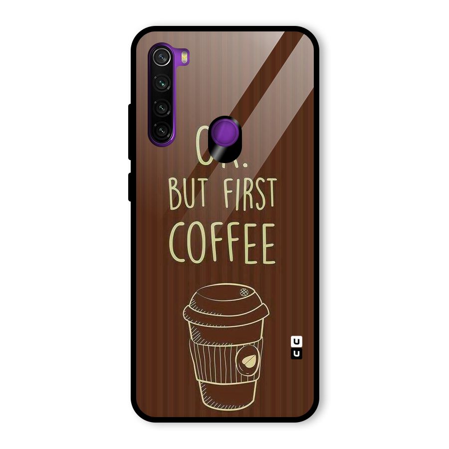 Coffee Stripes Glass Back Case for Redmi Note 8
