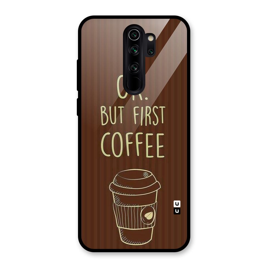Coffee Stripes Glass Back Case for Redmi Note 8 Pro