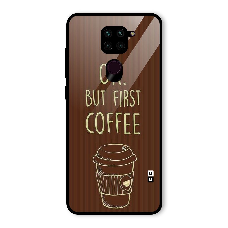 Coffee Stripes Glass Back Case for Redmi Note 9